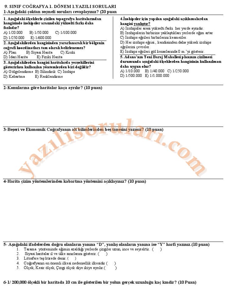 coğrafya9soru