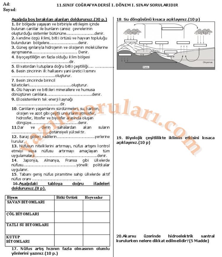 coğrafyasoruları